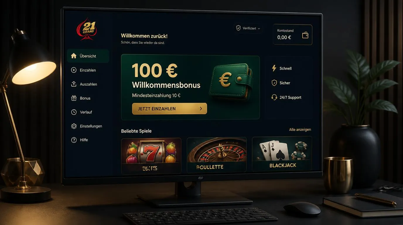 Willkommensbonus mit 100 Euro und Mindesteinzahlung von 10 Euro auf einer Casino-Bonuskarte